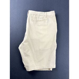 FootJoy Golf Shorts Men's 42 Yellow Seersucker Chino Performance 9" Summer Light